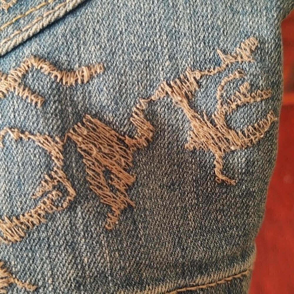 M-Soft Jeans Embroidered Denim Shorts Sz 27 - Picture 14 of 14